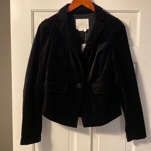 By Anthropologie black velvet blazer